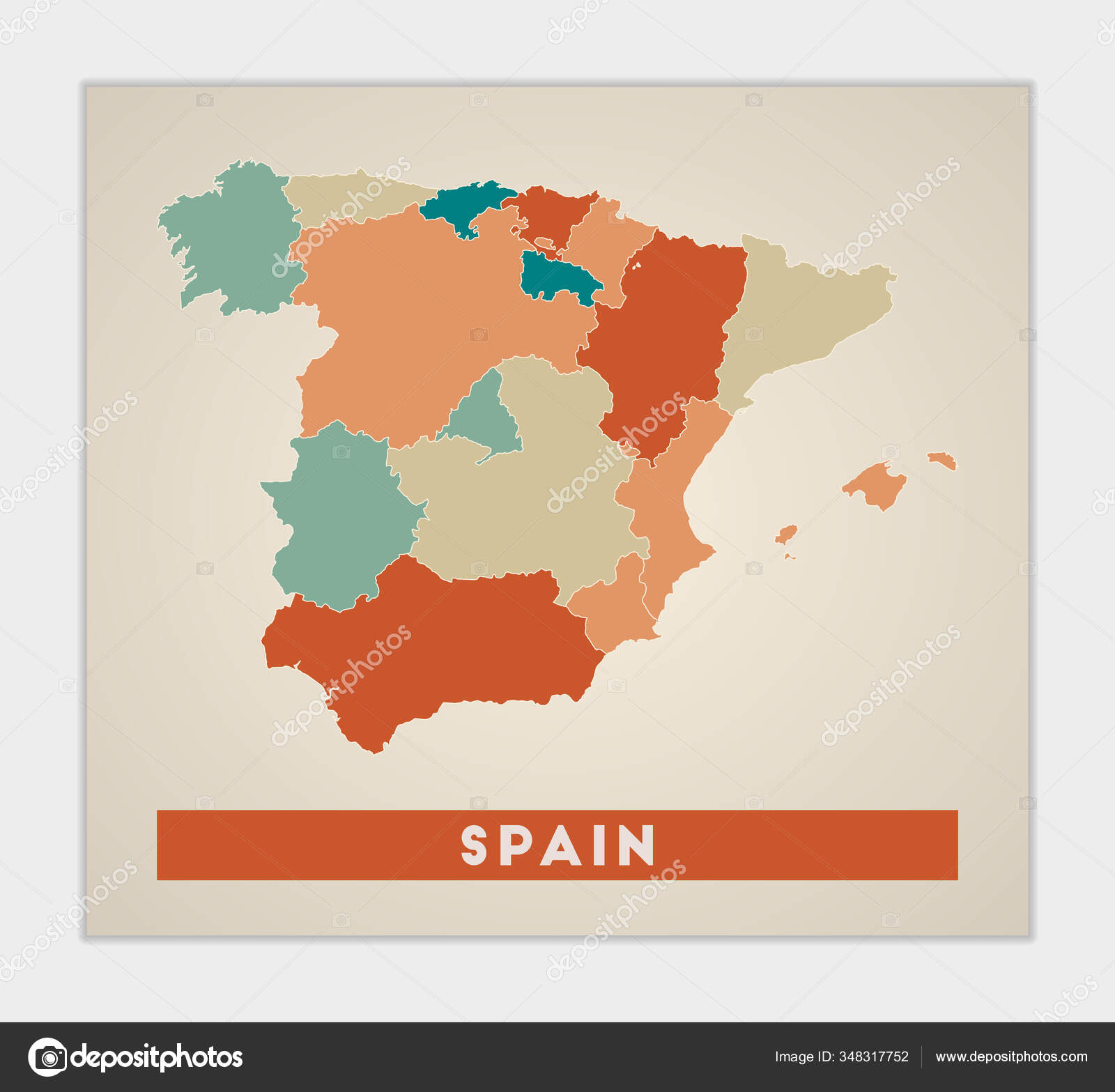 Poster Mapa da Espanha