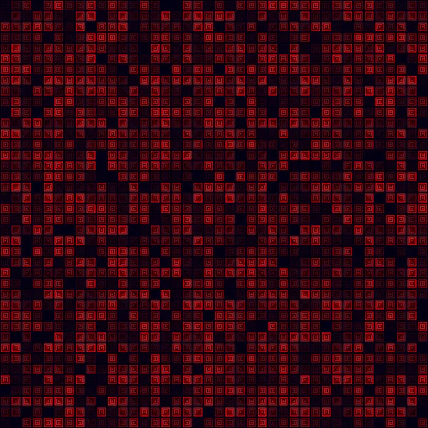Abstract Digital Pattern Filled Pattern Multiple Squares Red Colored Seamless — ストックベクタ