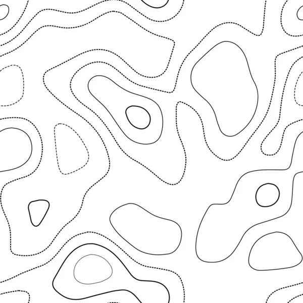 Αφηρημένη τοπογραφία Πραγματικός τοπογραφικός χάρτης Ασπρόμαυρος χωρίς ραφή σχεδιασμός εντυπωσιακός πλαστικός — Διανυσματικό Αρχείο