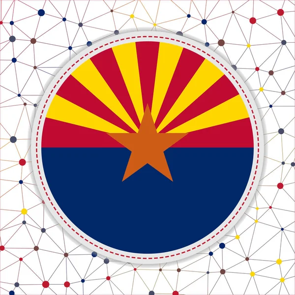 Flag Arizona Network Background Arizona Sign Amazing Vector Illustration — Stockvector