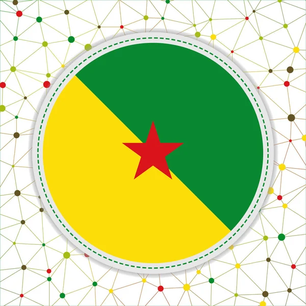 Flag Guiana Network Background Guiana Sign Artistic Vector Illustration — Vector de stock