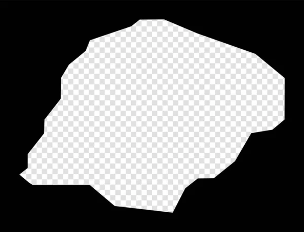 Stencil Map Inisheer Simple Minimal Transparent Map Inisheer Black Rectangle — стоковий вектор