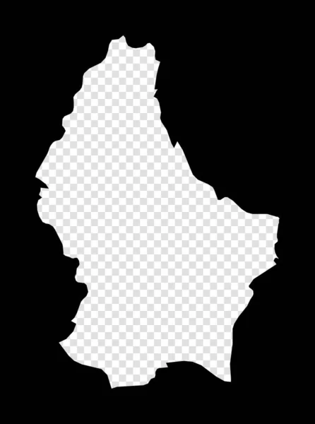 Stencil Map Luxembourg Simple Minimal Transparent Map Luxembourg Black Rectangle — Wektor stockowy