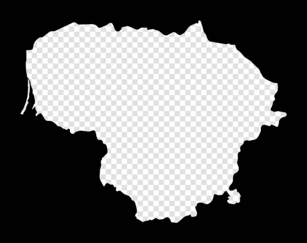 리투아니아의 스텐실 리투아니아의 단순하고 최소한의 지도입니다 사각형에 나라의 모양을 자르고 — 스톡 벡터