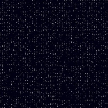 Futuristic tech pattern. White sparse alphabet seamless pattern. Creative background. Elegant vector illustration.