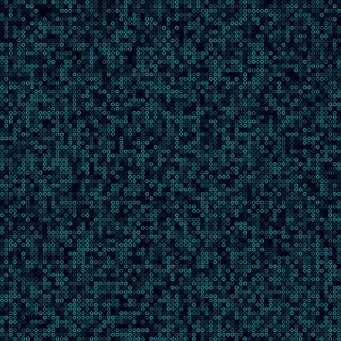 Abstract background. Filled pattern of rings. Cyan colored seamless background. Astonishing vector illustration.
