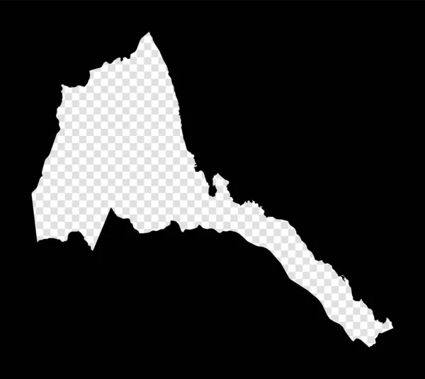 Stencil Map Eritrea Simple Minimal Transparent Map Eritrea Black Rectangle — Vector de stock