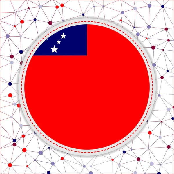 Flag Samoa Network Background Samoa Sign Modern Vector Illustration — Vetor de Stock