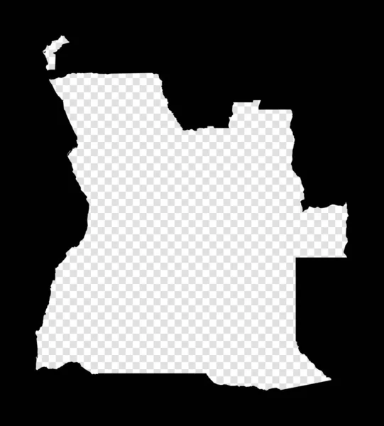 Stencil Map Angola Simple Minimal Transparent Map Angola Black Rectangle — Image vectorielle