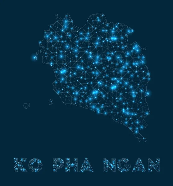코파나간 네트워크 기하학적 지도를 인터넷 — 스톡 벡터