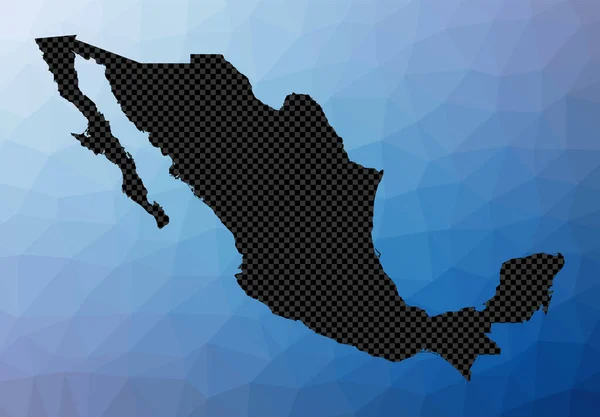 Mexico Geometric Map Stencil Shape Mexico Low Poly Style Stylish — стоковый вектор