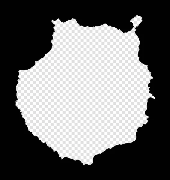 Stencil Map Gran Canaria Simple Minimal Transparent Map Gran Canaria — Stock Vector