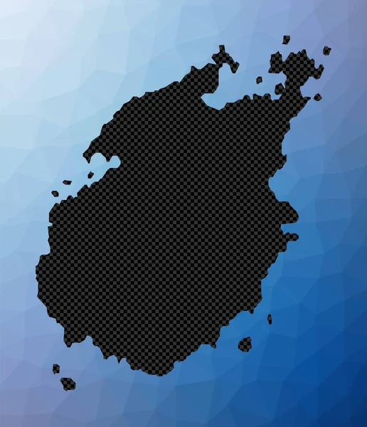 Mapa geométrico de Paros Forma de estêncil de Paros em estilo poli Elegante ilustração vetorial ilha —  Vetores de Stock