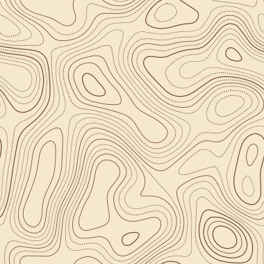 Topographic map Actual topographic map Seamless design tempting tileable isolines pattern Vector