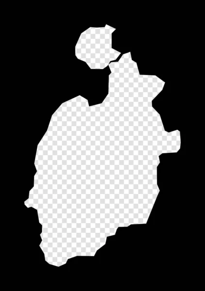 Peta Stencil Isla de Providencia Peta sederhana dan minimal transparan Isla de Providencia Black - Stok Vektor