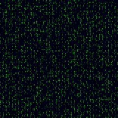 Abstract digital background. Green sparse binary background. Big sized seamless pattern. Awesome vector illustration.