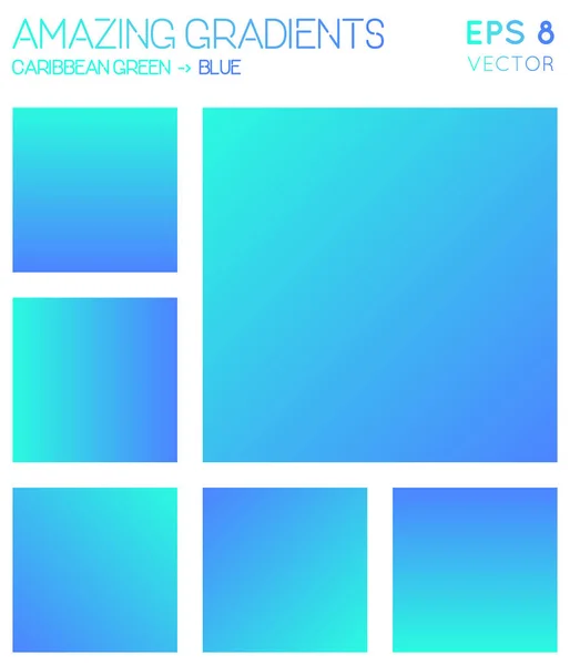 Colorful Gradients Caribbean Green Blue Color Tones Adorable Gradient Background —  Vetores de Stock