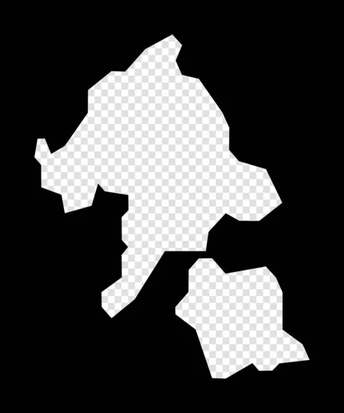 Stencil Map Aka Island Simple Minimal Transparent Map Aka Island — стоковый вектор