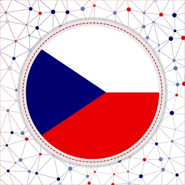 Flag Czech Republic Network Background Czech Republic Sign Creative Vector — Stockový vektor