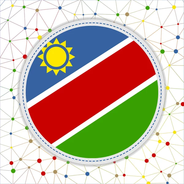 Flag Namibia Network Background Namibia Sign Amazing Vector Illustration — Vector de stock