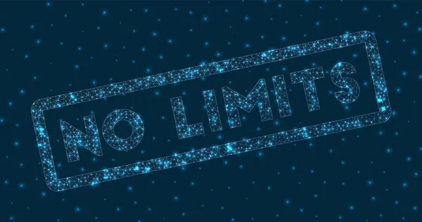 Limits Word Digital Style Glowing Geometric Limits Badge Attractive Vector — ストックベクタ