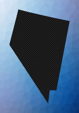 Nevada geometric map. Stencil shape of Nevada in low poly style. Creative us state vector illustration.