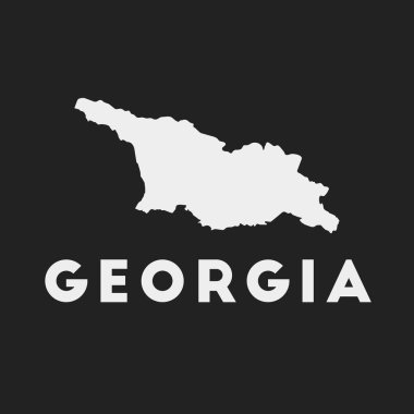 Georgia icon. Country map on dark background. Stylish Georgia map with country name. Vector illustration.