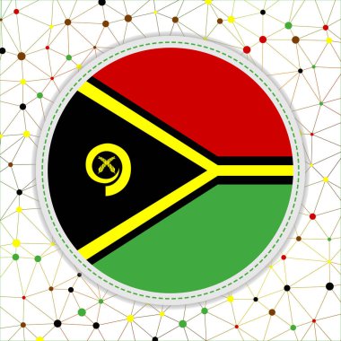 Vanuatu Ağ Arkaplan Bayrağı Vanuatu İmza Zarif Vektör İllüstrasyonu