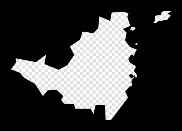 Mapa de Stencil de Saint Martin Mapa transparente simples e mínimo de Saint Martin Black retângulo —  Vetores de Stock