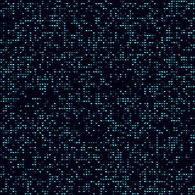 Dijital desen Kalplerin seyrek deseni Cyan renksiz arkaplan vektörü