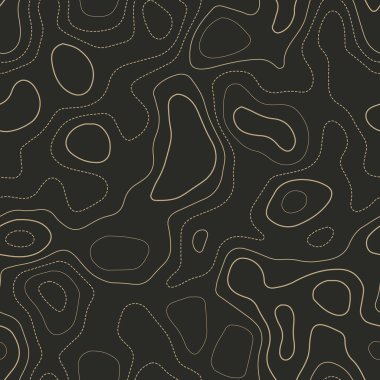 Topographic map. Actual topography map. Seamless design. Astonishing tileable isolines pattern, vector illustration.