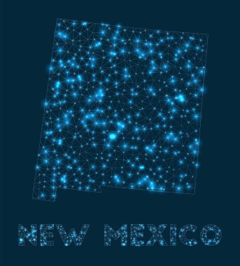 Amerika Birleşik Devletleri internet bağlantılarının soyut geometrik haritası ve