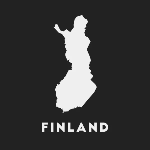 Finland icon Country map on dark background Stylish Finland map with country name Vector — Stock Vector