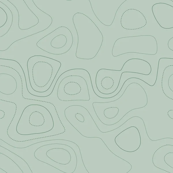 Topografía abstracta Mapa topográfico real en tonos verdes diseño sin costuras agradable azulejo — Vector de stock