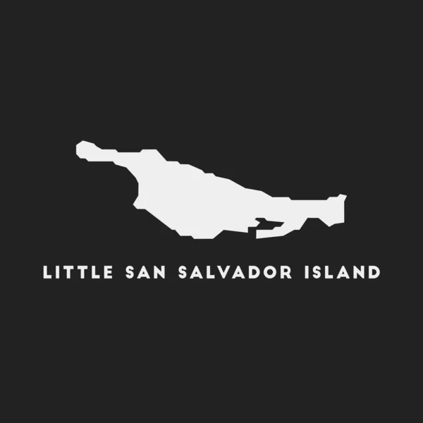 Isla Little San Salvador icono mapa de la isla sobre fondo oscuro Elegante Isla Little San Salvador — Vector de stock