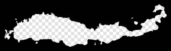 Трафарет карты Флорес Простая и минимальная прозрачная карта Флорес Черный прямоугольник с разрезанной формы — стоковый вектор