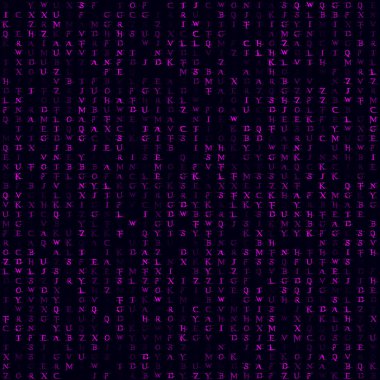 Dijital şablon Magenta alfabeyi doldurdu dikişsiz desen Radyasyon arkaplan güçlü vektör