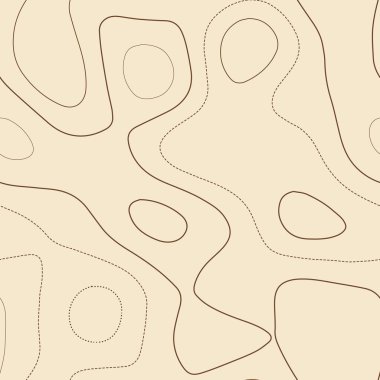 Topographic map lines. Admirable topographic map. Seamless design, adorable tileable isolines pattern. Vector illustration.