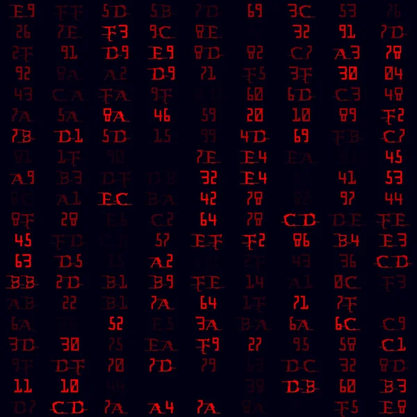 Технологический шаблон Красные заполненные гексамические пары бесшовный шаблон Холодный фон Творческий вектор — стоковый вектор