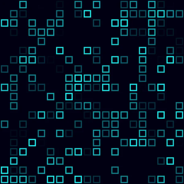 Digitalt mönster Sparsamt mönster av ramar Cyan färgade sömlös bakgrund Fantastisk vektor — Stock vektor