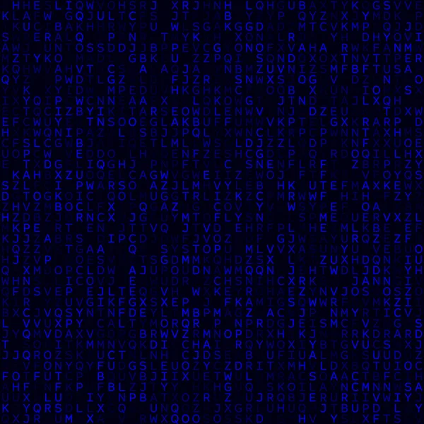 Abstrakte Technologie Hintergrund Blau gefüllte alphabetische Hintergrund Mittlere nahtlose Muster — Stockvektor