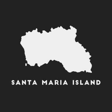 Santa Maria Island icon. Map on dark background. Stylish Santa Maria Island map with name. Vector illustration.