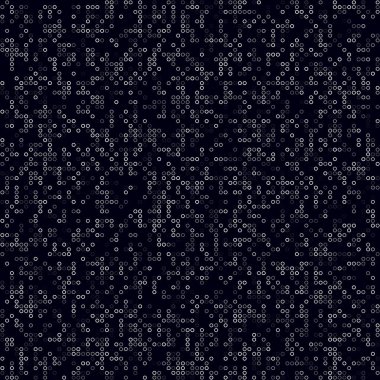 Futuristic tech pattern. Sparse pattern of rings. White colored seamless background. Powerful vector illustration.