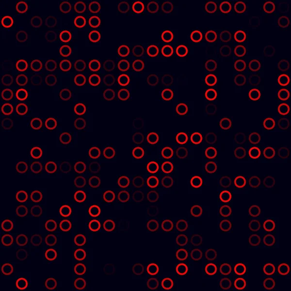 Tech Pattern Sparse Pattern Rings Red Colored Seamless Background Artistic — 图库矢量图片