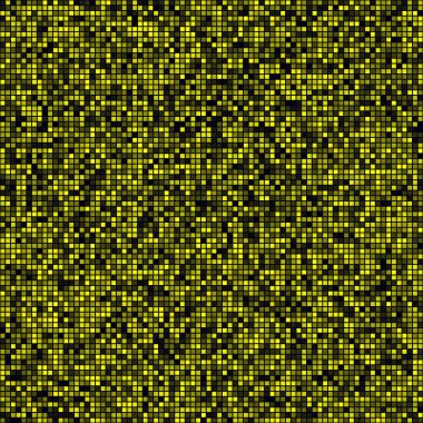 Technology seamless pattern. Filled pattern of squares. Yellow colored seamless background. Radiant vector illustration.