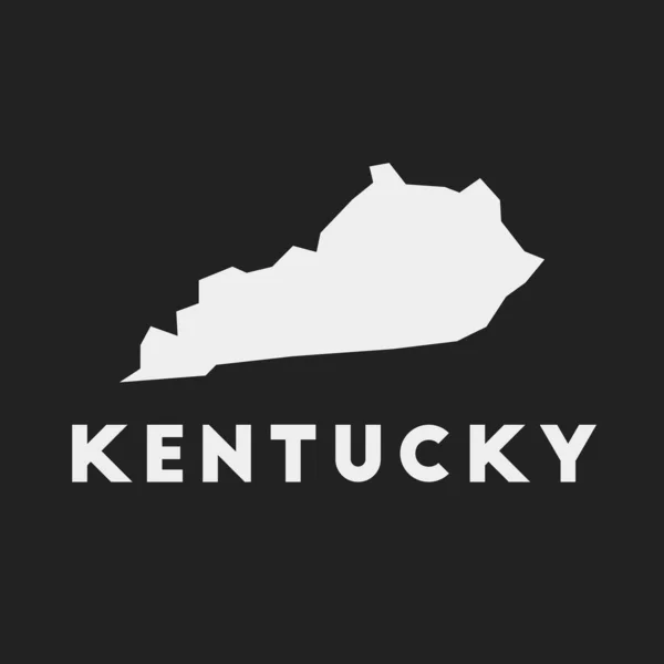 Kentucky icon Ons statuskaart op donkere achtergrond Stijlvolle Kentucky kaart met ons statusnaam Vector — Stockvector