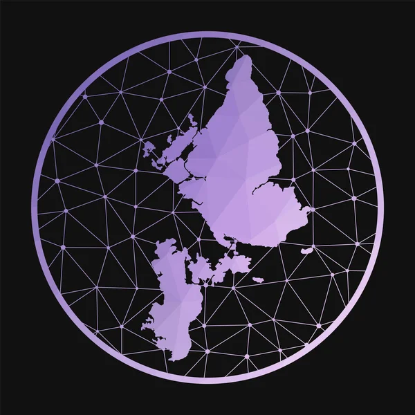 Siargaoのアイコンベクトル島の多角形地図幾何学的なスタイルでSiargaoのアイコン島の地図 — ストックベクタ