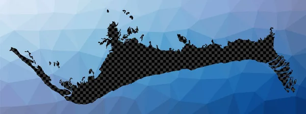 Grand Bahama mapa geométrico Plantilla forma de Grand Bahama de bajo estilo poli vector de la isla artística — Archivo Imágenes Vectoriales