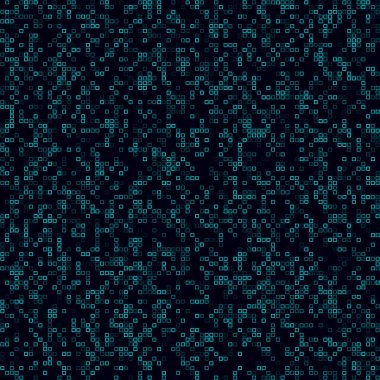 Teknoloji kusursuz desen. Çerçevelerin seyrek deseni. Cyan renkli, pürüzsüz arka plan.