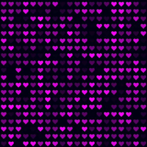 Абстрактный технологический фон Заполненный рисунок сердца пурпурного цвета бесшовный фон — стоковый вектор